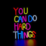 Chi-buy LED Neon U Cand Do Hard Things USB Powered Neon Signs Decor Lamp Signs Birthday Gift Wall Art For Bedroom Room Bar Shop