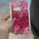 Adorable Heart Phone Case For iPhone 17 16 Pro Max 15 14 13 12 11 XS X 7 8 Plus 16e With Cute Dot Raspberry Red Background Cover