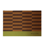 Colorful Striped Wire Loop Mat Easy-Clean Stain-Resistant Rug for Patio Balcony Laundry Room
