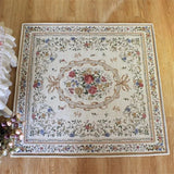 European Carpets For Living Room Square Pastoral Woven Bedroom Rugs Jacquard Flower Home Carpet Door Mat Bedside Hallway Rugs