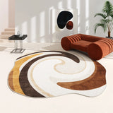 Irregular Carpets for Living Room Home Washable Non-slip Mat Modern Minimalist Bedroom Decor Round Carpet Thicken Lounge Rug