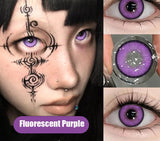 2Pcs Halloween Cosplay Color Contact Lenses for Eyes with Degree Cosmetic Lens Green Eyes Makeup Soft Blue Beauty Pupil