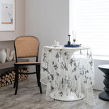 Christmas Transparent Lace Tablecloth White Rectangular Colorful Flower Embroidered Table Cloth for Cover Home Party Supplies