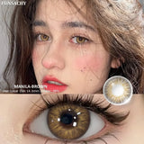 1pair Myopia Contact Lenses Big Black Eyes Cosmetic Contacts Lenses Beautiful Yearly Colored Contact Natural Lenses Eye