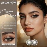 14.5mm Colored Contact Lenses 6 Months Use Soft Gradient Brown Eyes Contacts Daily Makeup Eyewear