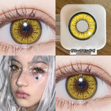 2Pieces Colorcon Color Contact Lenses Yearly Yellow Contact Lenses with Graduation Free Shipping