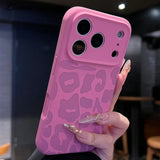 Luxury Leopard Pattern Camera Control Button Case for iPhone 17 16 15 Pro Max 14 Plus 12 13 11 Matte Soft Liquid Silicone Cover