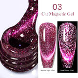 Auroras Cat Magnetic Gel Nail Polish Reflective Sparkling Glitter Semi Permanent Nail Art Soak Off LED UV Gel Varnis