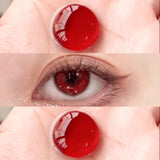 2PCS Red Colored Contact Lenses  Halloween Contact Lenses Role playing Beauty Makeup Products Enlarge Eyes Fast Yearly
