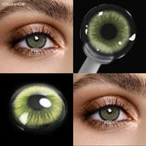 Brown 14.50mm Natural Colored Contact Lenses with Prescription 6 Months Disposable Soft Lens for Eye Cosmetic
