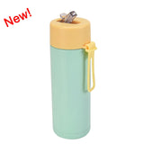 Stainless Steel Thermos Mug, Large Capacity, Portable Silicone Handle with Straw, American Large Capacity, WATER BOTTLE, 650ml