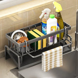Multifunctional Sponge Rack Drainer Kitchen Shelf Sink Rag Dishwashing Detergent Dishcloth Organiser  kitchen organizer storage