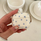 Spring Fresh Blue Flower INS Soft Case for Apple AirPods 4 Protection Cover for AirPods Pro 2 3nd Generation Earphone Cases