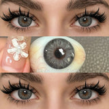 1 Pair Breeze & Chagall Series Colored Contact Lenses Natural Brown Pupils Eyes Contact lenses Gray Soft Contacts 14.20mm