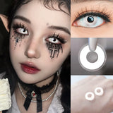 Cosplay Halloween Contact Lenses for Party Red Colored Lens Anime Black Lenses Korean Cosmetic Eye Big Eye 14.5mm Lens