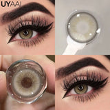 Color Contact Lenses For Eye Cosmetic Black Lens Makeup Beauty Green Eyes Contact Natural Brown Contact Eyes Makeup