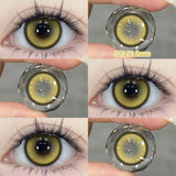 2pcs/pair Cyber Series Halloween Colored Contact Lenses for Makeup Eyes Big Pupils Red Contact Lenses Brown Lens Myopia