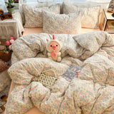 New Student Season Item Quilt Cover  A Fresh and Oxygen-rich Double-layer Gauze Printed Duvet Cover Skin-friendly Bedding