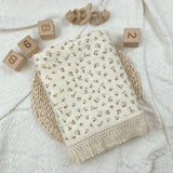 Floral Print Baby Muslin Blanket Newborn Babies Accessories Cotton Swaddle Wrap Soft Diapers for New Born Bed Cover Quilt Manta