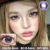 2pcs Half-Year Colored Contacts 14.5mm High Pigment Blue Purple Red Grey Lenses for Cosplay