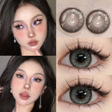 Myopia Color Contact Lenses For Eyes with Multicontact Natural Pupils Korean Grey Lenses 1 Pair(2Pcs) Fast Shipping