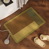 Ins Style Striped Diatom Mud Bath Mat Super Absorbent Quick Dry Bathroom Rug Non-Slip Entrance Doormat for Modern Home Decor