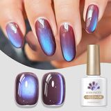 10ml Leopard Cat Magnetic Eye Gel Nail Polish Autumn Night Coffee Brown Glass Beads Soak Off UV LED Manicure Nail Ar