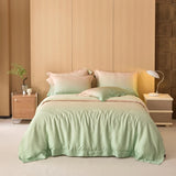Gradient Luxury Bedding Set Lyocell Soft Silky Cool Feeling Antimicrobial Duvet Cover Flat/Fitted Bed Sheet Pillowcases 4Pcs