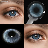 Brown 14.50mm Natural Colored Contact Lenses with Prescription 6 Months Disposable Soft Lens for Eye Cosmetic
