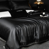 Vintage French Tassel Lace Edge Brocade Lyocell Cotton Soft Silky Bedding Set Duvet Cover Flat/Fitted Bed Sheet Pillowcases 4Pcs
