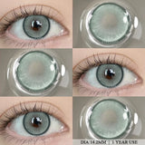 2 Pcs Colored Contact Lenses for Gray Eye Lenses Natural Gray Contact Lens Blue Contact Yearly Fashion Green Pupils