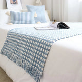 Thickened Handmade Tassel Bed Towel Soft Skin Friendly Sofa Towels Bedding with Dust-proof Decorative Cloth Bedroom Tail Blanket