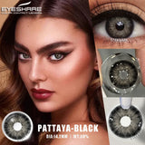 1pair Color Contact Lenses for Eyes Black Lenses Cosmetic Big Eye Lenses Gray Pupils Lens Yearly Natural Eye Contacts