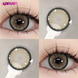 2pcs Colored Contact Lenses for Eyes Chelsea Gray Contact Lens Natural Brown Lenses Blue Eye Pupils Cosmetic Beauty Yearly