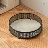 Household Iron Fruit Basket Desktop Decoration Hotel Office Snack Metal Storage Rack Crafts Coffee Table Storage Shelf Ornaments