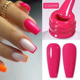 10ml Snow Glitter Gel Nail Polish Pink Milky White Jelly Sequins  Semi Permanent Nails Art Design Varnish Manicure