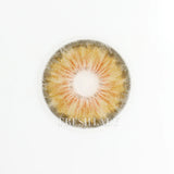 Brown Contact Lenses Natural Gradient Circle Lenses with Golden Pattern 14.2mm Cosmetic Colored Contacts for Daily & Party Wear