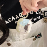 Cartoon Cute Black Cat Soft Silicone Shockproof Protection Case For Apple AirPods 1 2 3 4 Pro 2 3nd Generation Earphone Cover