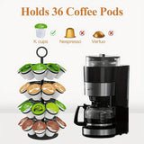 Capsule Coffee Storage Rack Detachable 360° Rotating Coffee Household Christmas Tree Shaped Capsule Coffee Espresso Accessories
