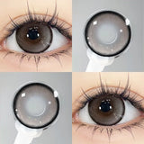 1pair Natural Myopia Lenses Korean Lenses Colored Contact Lenses with Prescription Brown Lenses Soft Grey Beauty Pupil