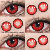 Halloween Color Contact Lenses Cosplay Red Eye Makeup Lenses Blue Pink Anime Eyes Contacts for Party Green Beauty Lens