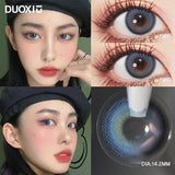 1Pair Colored Beauty pupils Makeup Lenses  High Quality Myopia Eyes Black Eye Grey Contact Lenses 1 Yearly