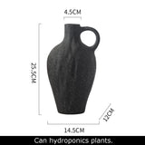 Art Black Spotted Ceramic Vase Flower Pots Decorative Arrangement Desk Decoration Ornaments Crafts Floral Vases