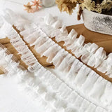 White Lace Lace Ribbons Accessories Lace Trim Handmade DIY Extended Clothes Pleated Sewing Decorative Fabric Skirt Hem Fabric