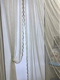 2pcs New Style Pipe Beaded Embroidered Window Screen Nailed Beaded Curtains for Bedroom Living Room Decoration Partition Curtain