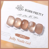 Wine Red Jelly Gel Nail Polish Glitter Nude Translucent Quick Extension Gel Semi Permanent Varnish UV Gel Nail Art 1