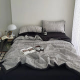 American Printed Cotton Summer Quilt Skin-Friendly Naked Sleeping Comforter for Adults Student Dorm Lightweight Soft Bedspread
