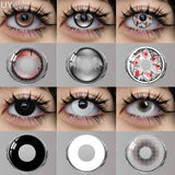 1 Pair Colored Contact Lenses Red Halloween Crazy Eye Lenses Blue Contact Lenses For Role Play Party Yearly