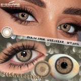 1 Pair Brown Contact Lenses for Eye Natural Beauty-health Colored Lenses Gray Pupils Cosmetics Blue Lenses Yearly Use