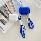 Klein Blue Snow White Solid Color block Silicone Earphone Case For AirPods pro 2 Bluetooth Charging Box Cover For AirPods 2 3 4
